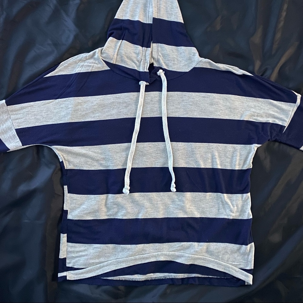 Blue Striped Light Hoodie